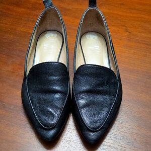 Franco Sarto Black Leather Flats